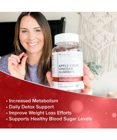 Organic Apple Cider Vinegar Gummies with The Mother - Vegan ACV for Cleanse, Detox & Digestive Health - 30 Servings - Buy Online on GoSupps.com