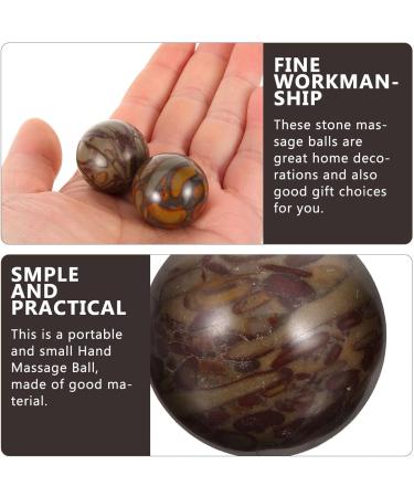 Milisten 2pcs Marble Baoding Balls - Solid Hand Massage Balls for Health & Exercise | Chinese Wellness - Buy Online on GoSupps.com