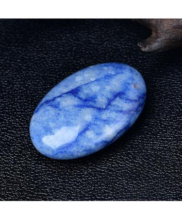 ICE Blue Palm Stone Quartz Natural Gemstone Crystal Decoration Crystal Stone US Stock - Buy Online on GoSupps.com