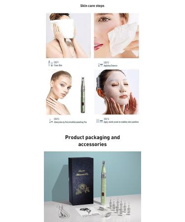 Puicmlna Microneedling Pen with 30 Replacement Cartridges - 0.1mm Size, Mixed 42-pin, 36-pin, 12-pin & Nano Needles - Buy Online on GoSupps.com