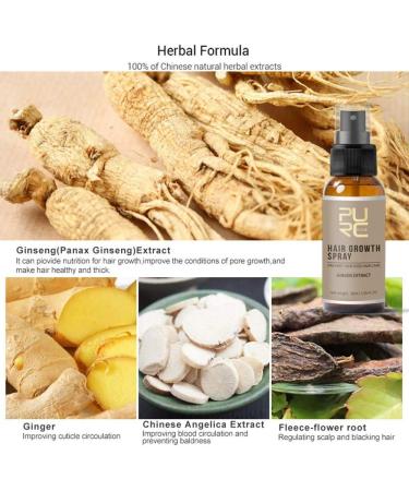 PURC Anti Hair Loss & Beard Growth Stimulator Spray Essence - Natural Hair Growth Oil for Men - 20ml - Buy Online on GoSupps.com