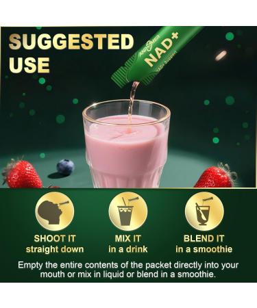ANPOMER NAD Supplement with Liposomal Nicotinamide Riboside 600mg, Resveratrol, CoQ10, PQQ & D-Ribose, Electrolyte Blend, 30 Liquid Packets - Buy Online on GoSupps.com