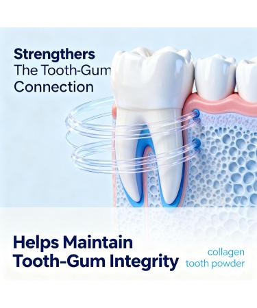 Collagen Powder for Gums Smile Strengthening Collagen Powder for Gums and Teeth Hydroxyapatite Toothpaste Care Powders Protect Gum (1) - Buy Online on GoSupps.com