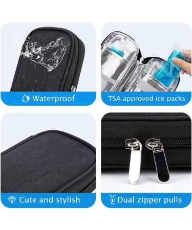 Insulin Cooling Bag with 2 Cooling Packs - Safe & Cold Diabetes Accessories for Travel | YouShares 03 Black - Buy Online on GoSupps.com