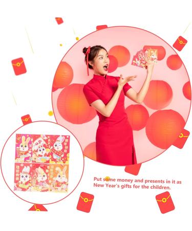 ABOOFAN 270 Pcs Zodiac Rabbit Envelope Chinese Red Envelopes Ceremony Red Packet Chinese New Year Red Envelopes Chinese Style Red Envelope New Year Hong Bao Bunny Purse Paper Money Festive Assorted Colorx5pcs 11.5x8cmx5pcs - Buy Online on GoSupps.com