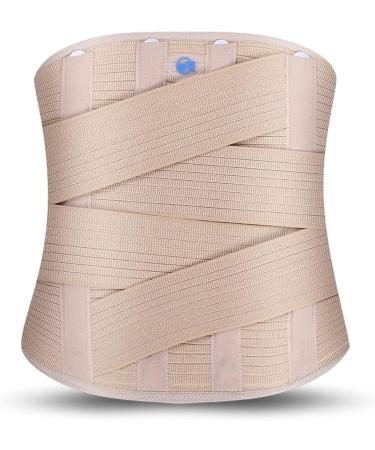 Widen Back Brace Lumbar Support With Heating Lumbar Pads Women Men Waist Back Brace Abdominal Belt Breathable Posture Corrector For Lower Back Pain Relief (Color : Skin Size : Medium) Medium Skin