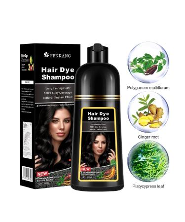 Chestnut Brown Hair Dye Shampoo | Herbal Ingredients 100% Gray Coverage - 500ML for Men & Women - Buy Online on GoSupps.com