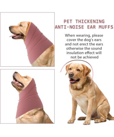 Amaxiu Dog Ear Warmers & Necker for Large Dogs - Adjustable Pink Earmuffs & Neck Cover for Comfort & Quiet - Buy Online on GoSupps.com