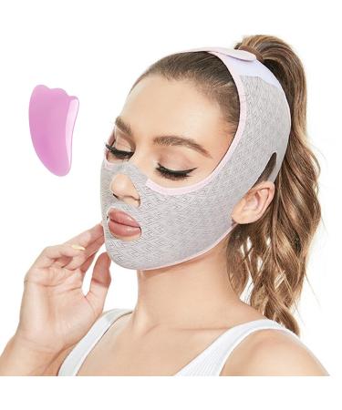 ThrivingAura Facial Strap Double Chin Reducer Reusable V Line Face Lifting Band Lifting Mask Face Contouring Sleeping Mask Slimming Face Strap V Shaped Face Bandage for Double Chin Nasolabial Folds