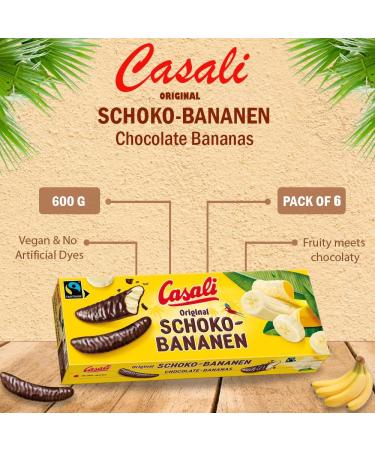  SORINA Casali Chocolate Bananas - Irresistible Chocolate Coated Banana Candies - 48 Pieces 600 g - 6x - Buy Online on GoSupps.com