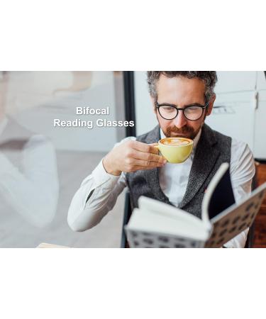 Yogo Vision Bifocal Reading Glasses - Retro MultiFocal Readers for Men & Women | 3 Pack: Black Demi Purple 1.75x | Spring Hinges - Buy Online on GoSupps.com