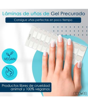  NOOVES NOOVES Nails Premium French Grace Gel Nail Polish | French | Semi-Hardened Gel Nail Strips | Semi-Permanent Gel Nail Stickers | Gel Nail Stickers | Gel Nails - Buy Online on GoSupps.com