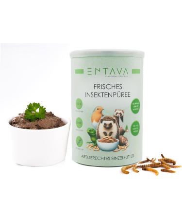 ENTAVA Fresh Insect Puree 400g Can - 100% Mealworms for Hedgehogs Birds Reptiles & More | Premium Pet Feed for All Pets - Buy Online on GoSupps.com