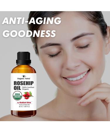 Organic Netra Rosehip Seed Oil for Skin Hydrates & Moisturize Skin 100% Organic Pure & Natural Oil Good Radiant Glow Light Weight All Skin Types 50ml - Buy Online on GoSupps.com