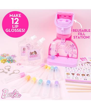 Barbie Sweet Shop Lip Gloss Making Kit - 12 Craft Accessories & Keychains for Kids 6+ Perfect Gift for 6-Year-Old Girls - Buy Online on GoSupps.com