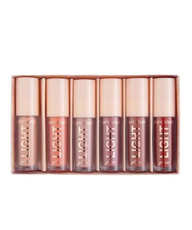 YAJIMSA 1PC LipGloss for women-long-lasting moisturizing lip gloss set-waterproof 12-color lipstick with shine-long-lasting lip gloss make-up set for women's gifts type B (6 pieces)