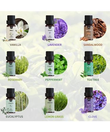 Buy MISIJI Essential Oils Set - Premium Aromatherapy Diffuser Oils | 9 Scents | International Shipping - Buy Online on GoSupps.com
