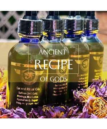 60ML Ultra Potency Blue Lotus 300X Extract | Moringa Saffron Gold Flakes for Sleep & Skin Glow | 100% Cold-Pressed for Meditation & Relaxation - Buy Online on GoSupps.com