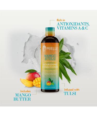 Mielle Organics Mango & Tulsi Nourishing Conditioner - Hydrating Hair Treatment - Buy Online on GoSupps.com