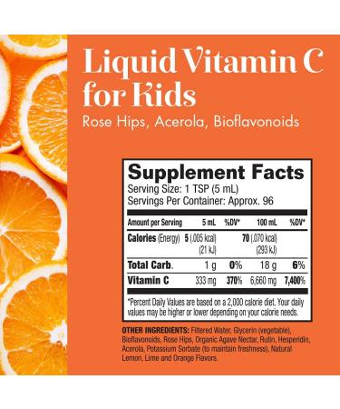 Dynamic Health Liquid Vitamin C for Kids - Natural Citrus, 333 mg, 16 fl oz - Buy Online on GoSupps.com