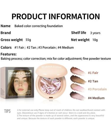 Baked Powder Foundation | Blushes Concealer Anti-Shine Natural Radiance Nose Integrated Mirror - Buy Online on GoSupps.com