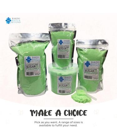 Baking Beauty and Beyond Premium Pineapple Flavour Floss Sugar - 800g Bulk Cotton Candy Flossing Sugar with Natural Ingredients | Perfect for Every Occasion - Buy Online on GoSupps.com