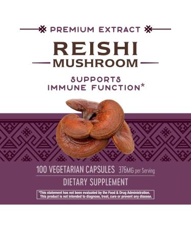 Nature's Way Reishi Mushroom Capsules - Immune Support & Adaptogenic Formula | Non-GMO Project Verified - 100 Count - Buy Online on GoSupps.com