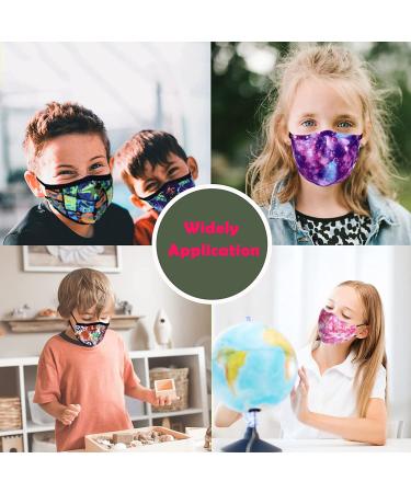 Kids Cloth Face Mask 9 Pack with Filters | Cartoon Washable & Reusable Masks for Girls Boys | Adjustable Pink/Red/Purple - Buy Online on GoSupps.com