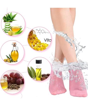 HDKAJL 2 Pairs Silicone Moisturising Socks Silicone Feet Moisturiser Meia de Silicone Silicone Socks for Women Suitable for Foot Peel Mask Athletes Foot Treatment Preventing Nutrient Loss - Buy Online on GoSupps.com