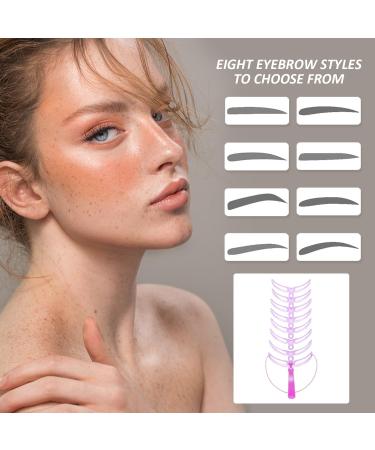 8 Pieces of Eyebrow Drawing Aids 5 Eyebrow Brushes Eyebrow Drawing Tool Beginner's Eyebrow Card Eyebrow Drawing Tool Set Reusable Tools - Buy Online on GoSupps.com