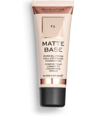 Makeup Revolution Matte Base F3 28 ml - Buy Online on GoSupps.com