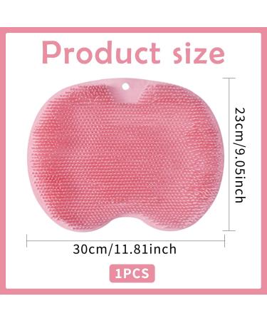 Slip-Proof Silicone Massage Pad & Back Scrubber | Suction Cup Foot Brush for Relaxation & Peeling - Red - Buy Online on GoSupps.com
