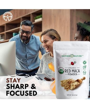 USDA Organic Red Maca Root Powder - Raw Vegan Non-GMO for Hormone Regulation & Muscle Gain | 1lb Pre-Workout Supplement - Buy Online on GoSupps.com