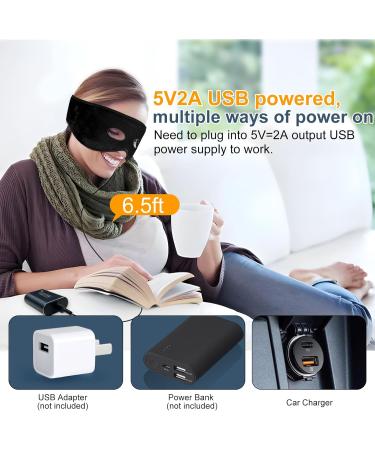 KOVNLO Sinus Relief Mask Moist Washable Electric Heating Pad with 3 Heat & 7 Timer Settings for Sinus Infection Migraine Tension Headache & TMJ Black - Buy Online on GoSupps.com