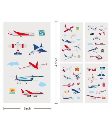 24 Sheets Airplane Temporary Tattoos - Birthday Decorations & Party Favors - Buy Online on GoSupps.com