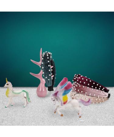 Makone Pearl Wide Headband for Women - Velvet Vintage Hairband for Wedding and Party - Buy Online on GoSupps.com