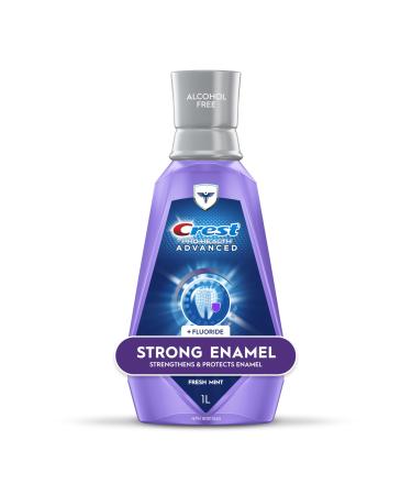 Crest Pro-Health Mouthwash with Flouride Advanced Anticavity Strengthens Enamel Fresh Mint 1L Enamel Care
