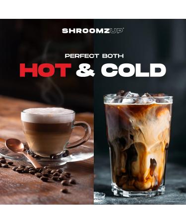 Shroomzup Mushroom Coffee Instant (15 Pack) - Lion's Mane and Cordyceps Superfood Coffee for Keto Vegan Paleo - Brain Focus & Productivity Boost - Buy Online on GoSupps.com