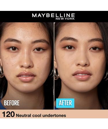 May/b-/e lline New York Liquid Foundation Medium Coverage Lotion Matte Finish With Spf Absorbs Oil Fit Me Matte + Poreless For Oily Skin 120 Classic Ivory 30Ml Pack Of 1 - Buy Online on GoSupps.com