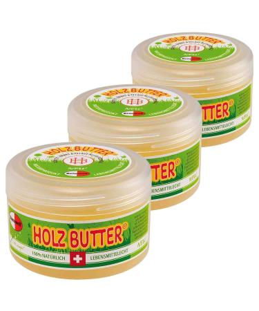 Renuwell 3 x 250 ml wood butter furniture care wood care 100% food safe economy set 250 ml (pack of 3)
