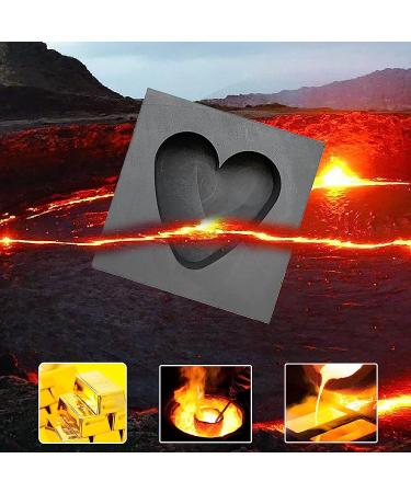 2 PCS Graphite Ingot Mold for Gold Silver Copper - Heart & Cross Shape Casting Mold - Buy Online on GoSupps.com