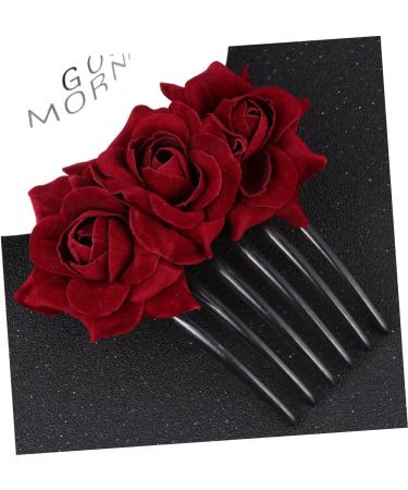 Ipetboom 1pc Wedding Rose Flower Hair Comb Wedding Comb Bridal Headpiece Bridal Hair Clip Hair Jewels for Women The Rose for Women Hair Accessory for Women Floral Comb Jewelry Bride Flowers - Buy Online on GoSupps.com