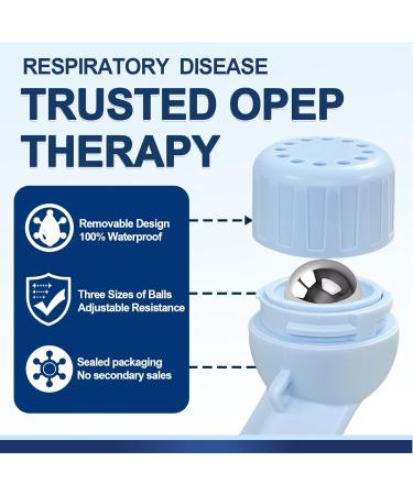 Mucus Clearance & Lung Expansion Device - Flutter Valve for Lung Strengthening & Breathing Exercises (Light Blue - Buy Online on GoSupps.com