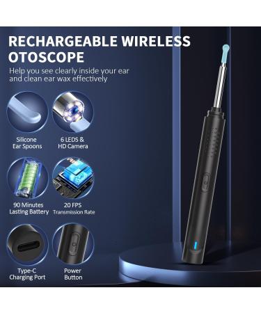 Furneet Ear Wax Removal Tool with 8 Pcs Ear Set | 1080P HD Camera and Light | Ear Cleaner Kit for iPhone, iPad, Android | Earwax Removal Kit - Buy Online on GoSupps.com