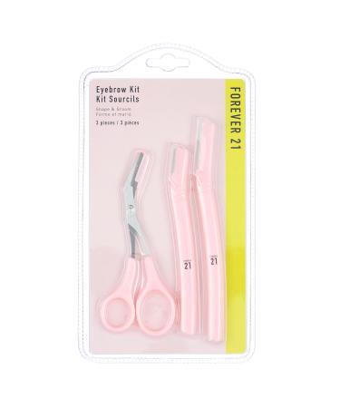 Forever 21 Eyebrow Kit - 3pc Precision Shaping Razor Set | Black Eyebrow Trimmer & Grooming Scissors for Women - Buy Online on GoSupps.com