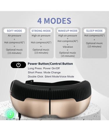 Eye Massager with Heat | Foldable Heated Eye Mask for Dry Eyes & Better Sleep | Bluetooth Music Face Massager - Perfect Birthday Gift for Women & Men - Buy Online on GoSupps.com