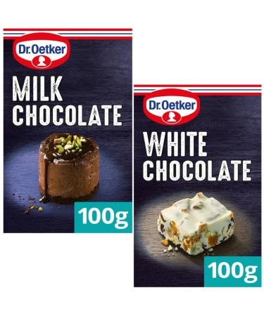 Baking Chocolate Bar Bundle With Dr. Oetker Milk Chocolate Bar 100g & Dr. Oetker White Chocolate Bar 100g (2 Pack) - Buy Online on GoSupps.com