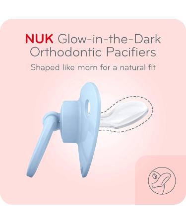 NUK Glow-in-The-Dark Orthodontic Pacifiers 0-6 Month - Zebra Print (Pack of 2) | Shop Now - Buy Online on GoSupps.com