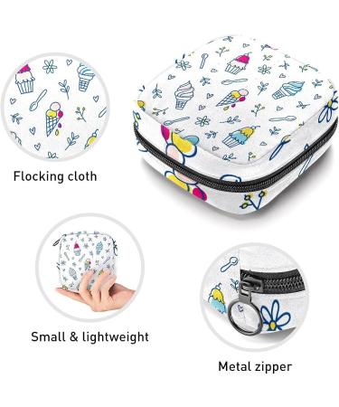 Anna Cowper Ice Cream Sweety Spoon Menstrual Cup Pouch - Portable Period Bag for Women - Multi-colored 20 - Buy Online on GoSupps.com