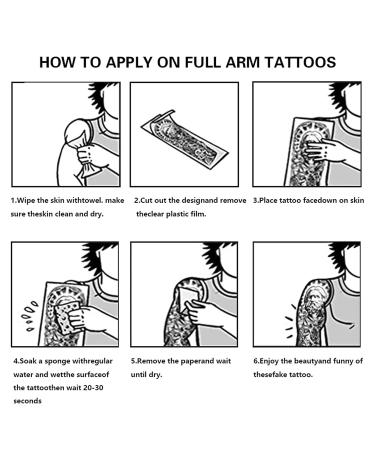 GFHIH Christmas Full Arm Temporary Tattoos for Men and Women - Waterproof & Realistic Sleeve Designs - Long Lasting Holiday Gift - 12 Sheets (L19xW7) - Buy Online on GoSupps.com